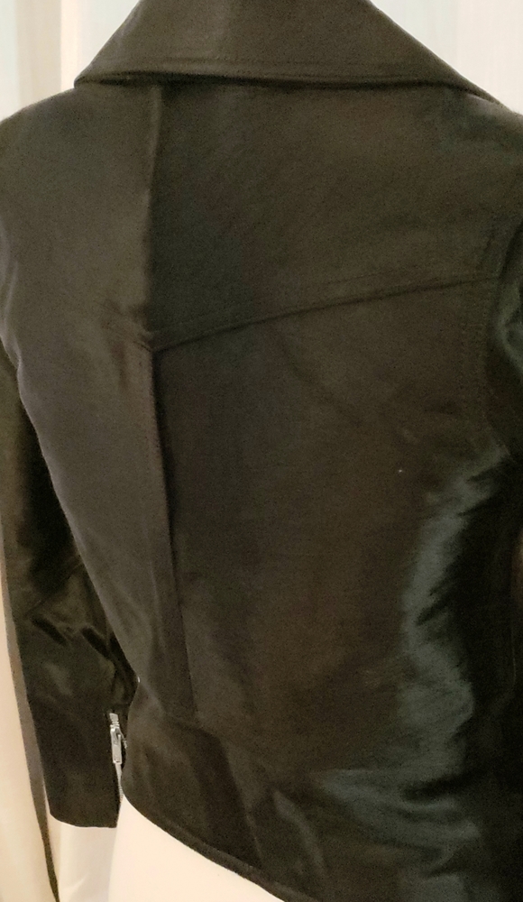 Bess Lamb Skin Black Studd Zipper Jacket - Picture 4 of 8